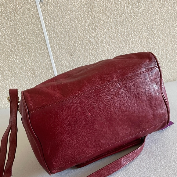 Tory Burch Burgundy Leather Satchel